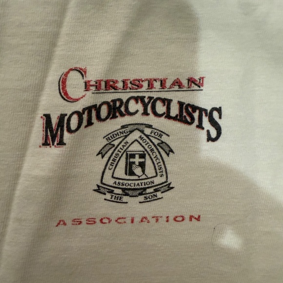 Gildan Christian Motorcyclists Graphic Tee White Regular - Picture 4 of 5
